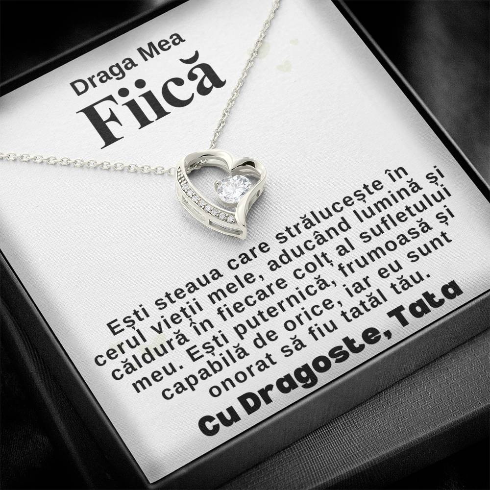 Draga Mea Fiică- Colier Heart Love
