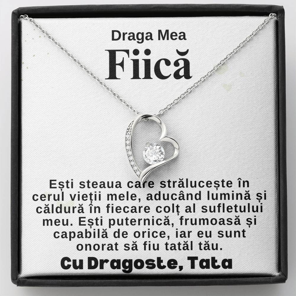 Draga Mea Fiică- Colier Heart Love