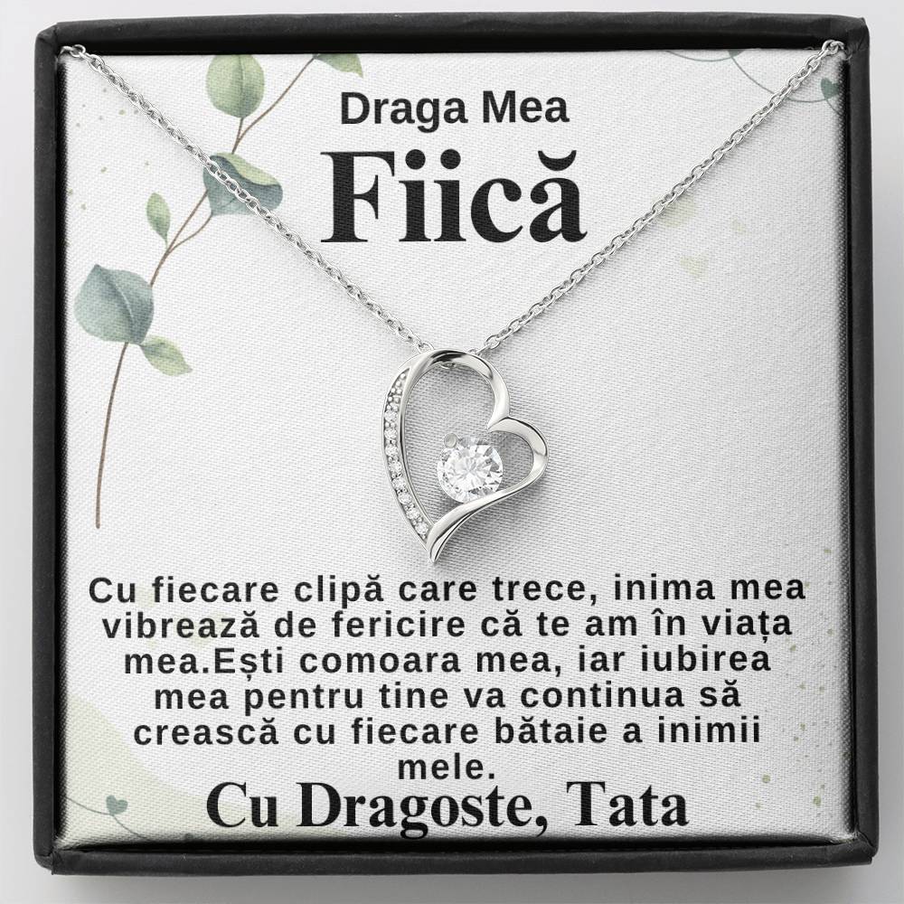 Draga Mea Fiică-Colier Inima Forever