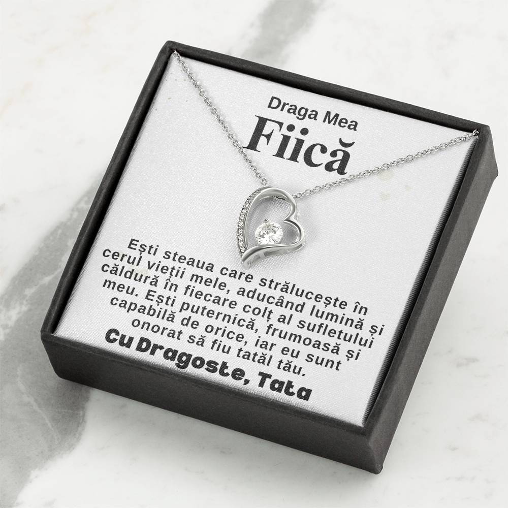 Draga Mea Fiică- Colier Heart Love