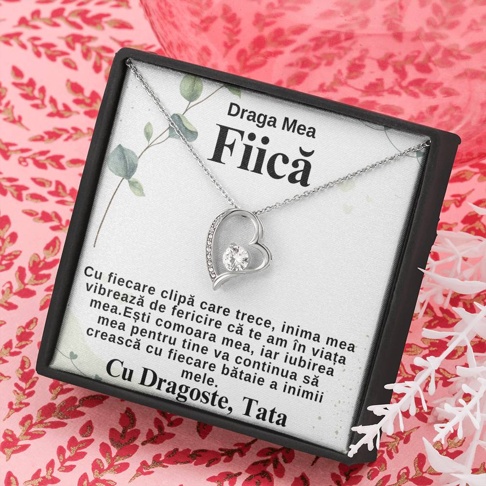 Draga Mea Fiică-Colier Inima Forever