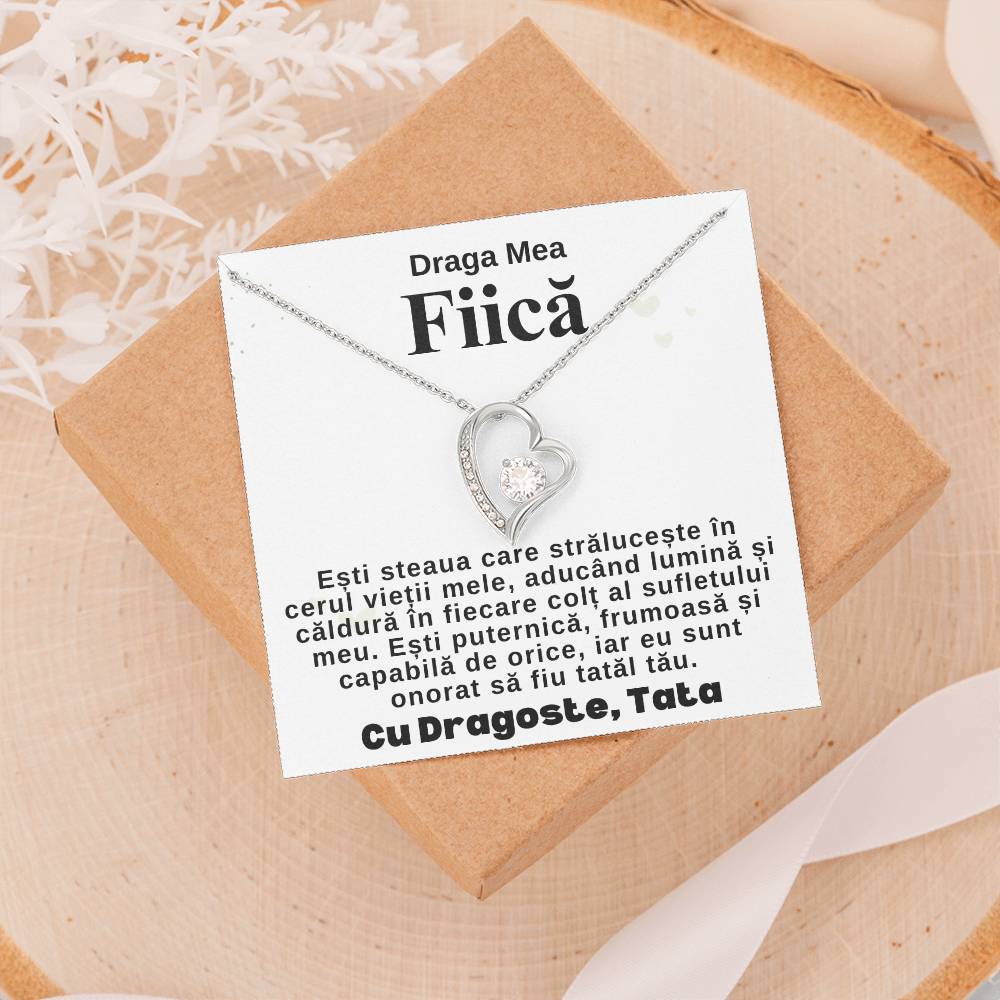 Draga Mea Fiică- Colier Heart Love