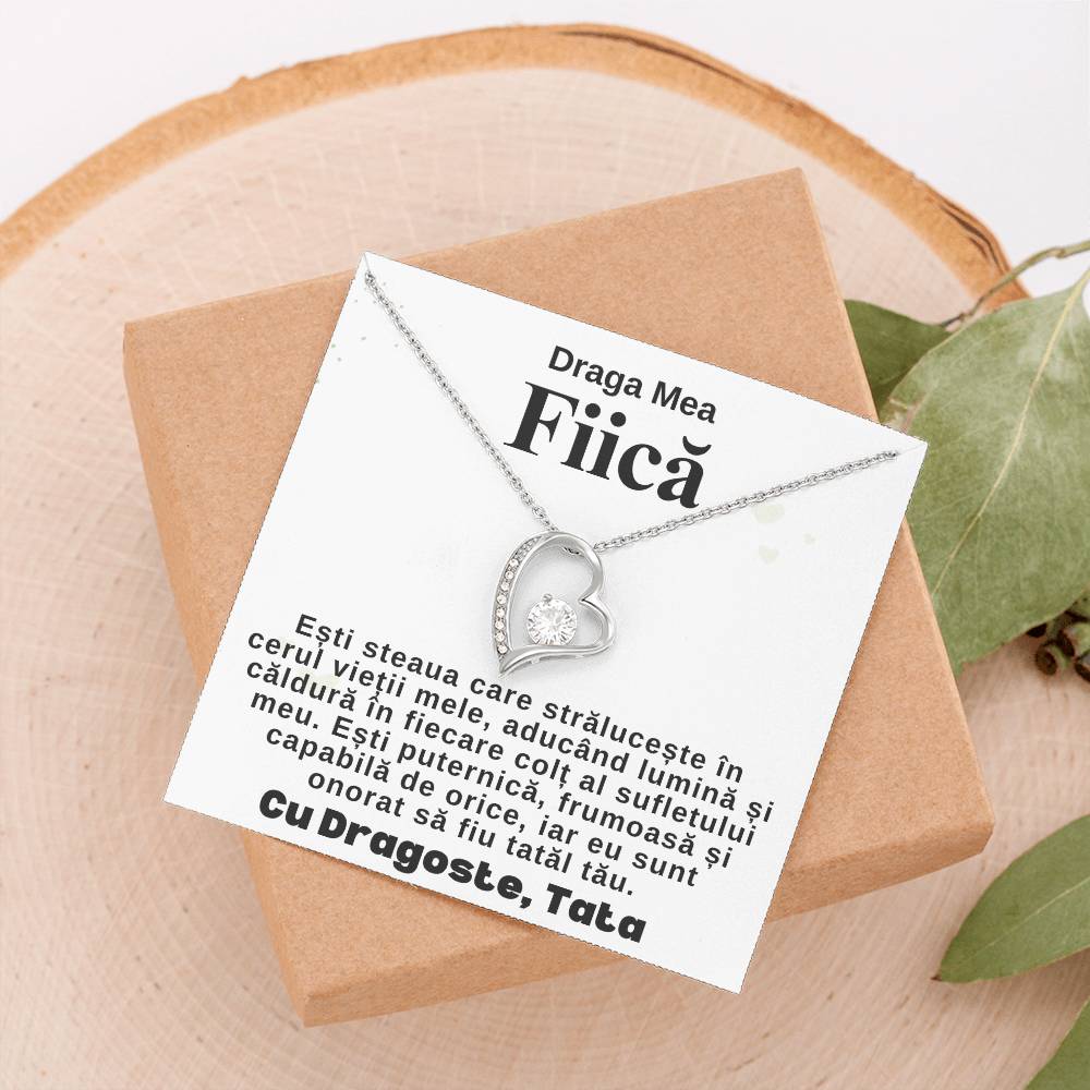 Draga Mea Fiică- Colier Heart Love