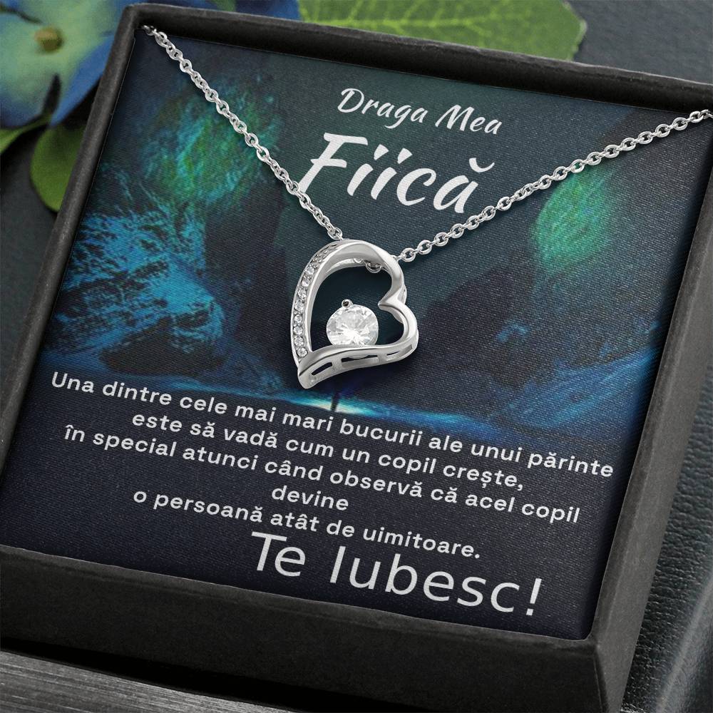 Draga Mea Fiică- Colier Heart Iubire