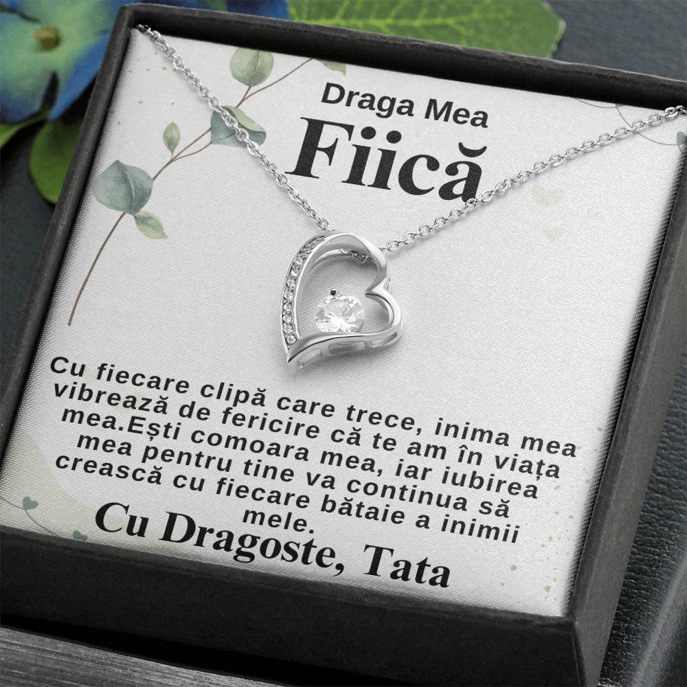 Draga Mea Fiică-Colier Inima Forever