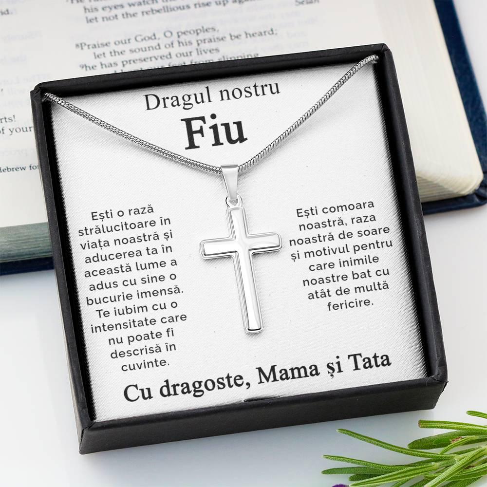 For son from Mom and Dad - Cross Necklace