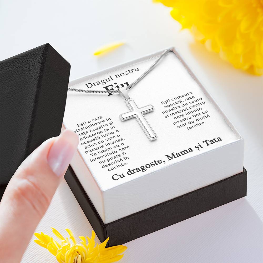 For son from Mom and Dad - Cross Necklace
