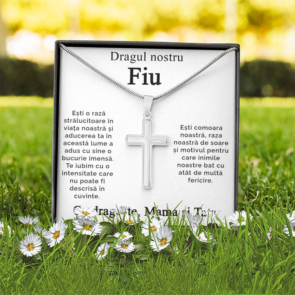 For son from Mom and Dad - Cross Necklace