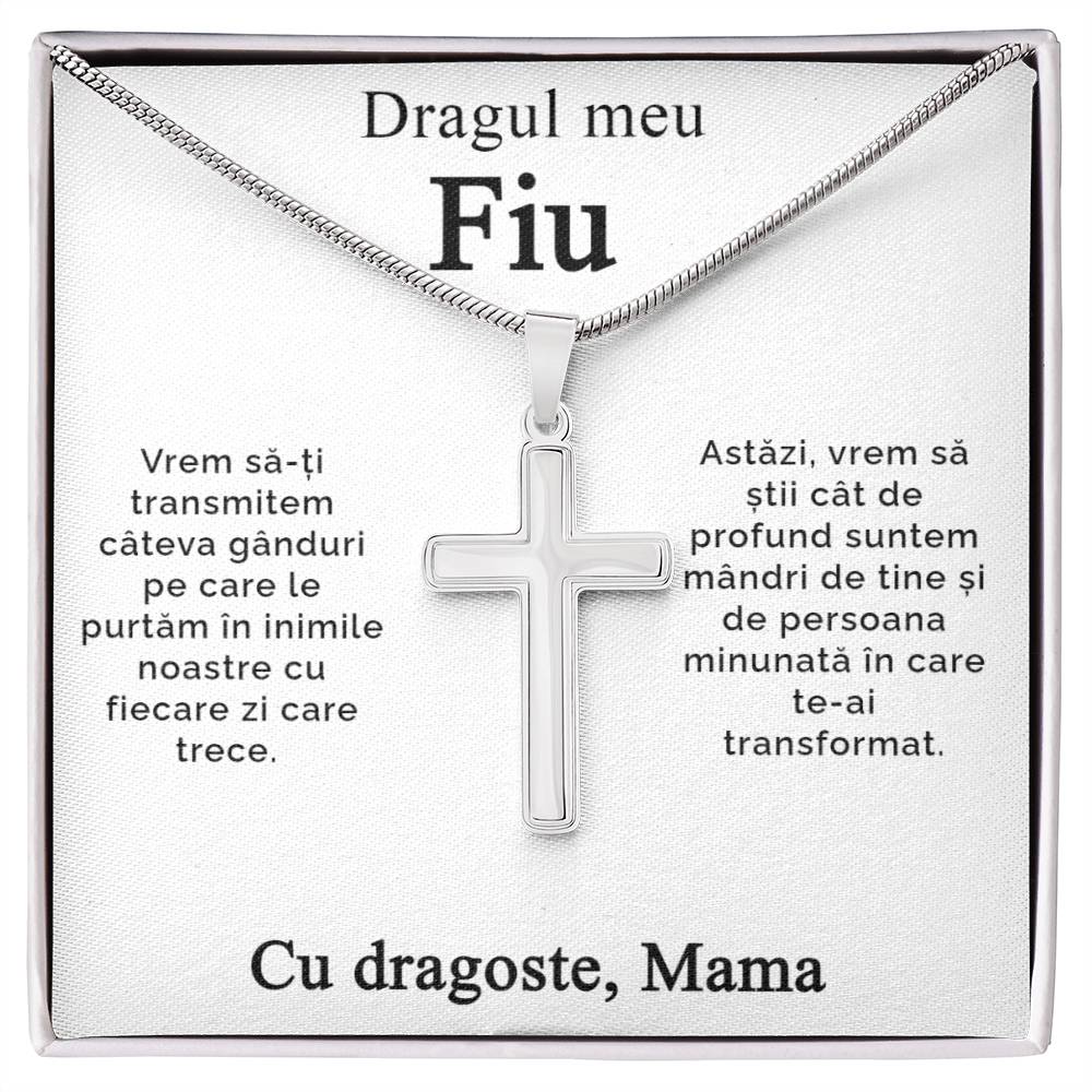 My dear son - with love mom - Cross Necklace