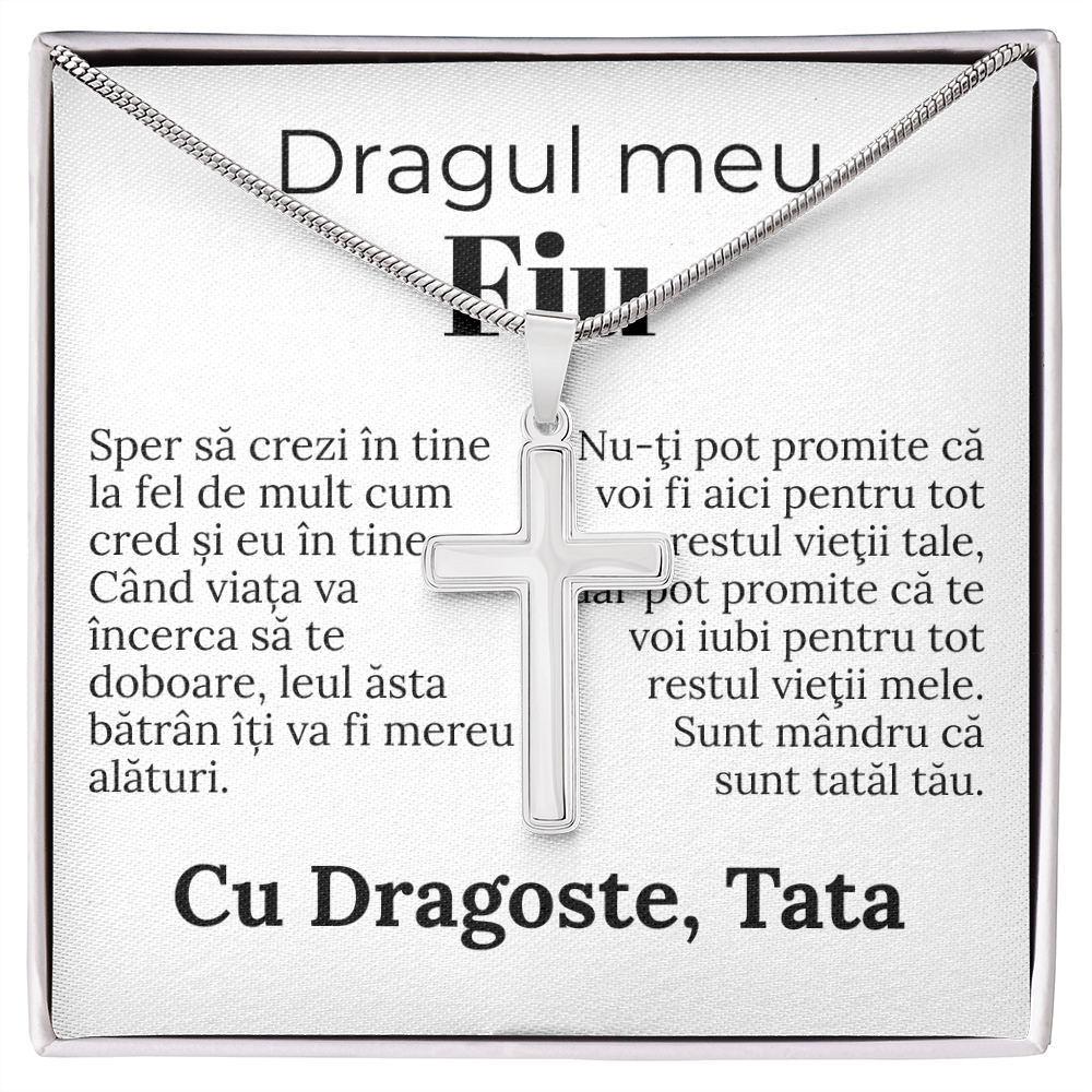 Cadou pentru dragul meu fiu– lănțișor cruce