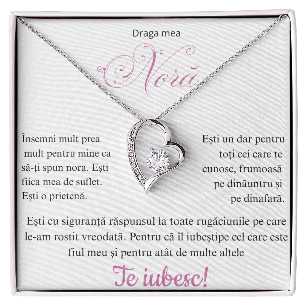 Gift For my dear daughter-in-law - Love heart necklace