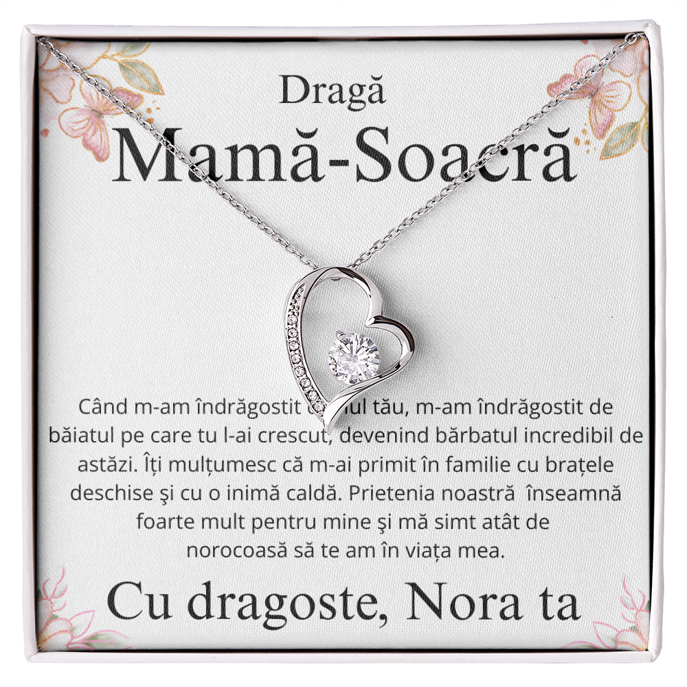 Gift For my dear mother-in-law - Love heart necklace