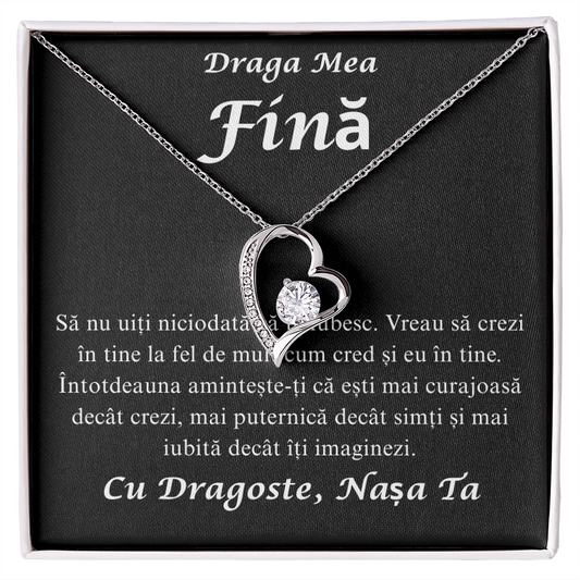 Cadou Pentru fina mea draga   - Colier inimă Love
