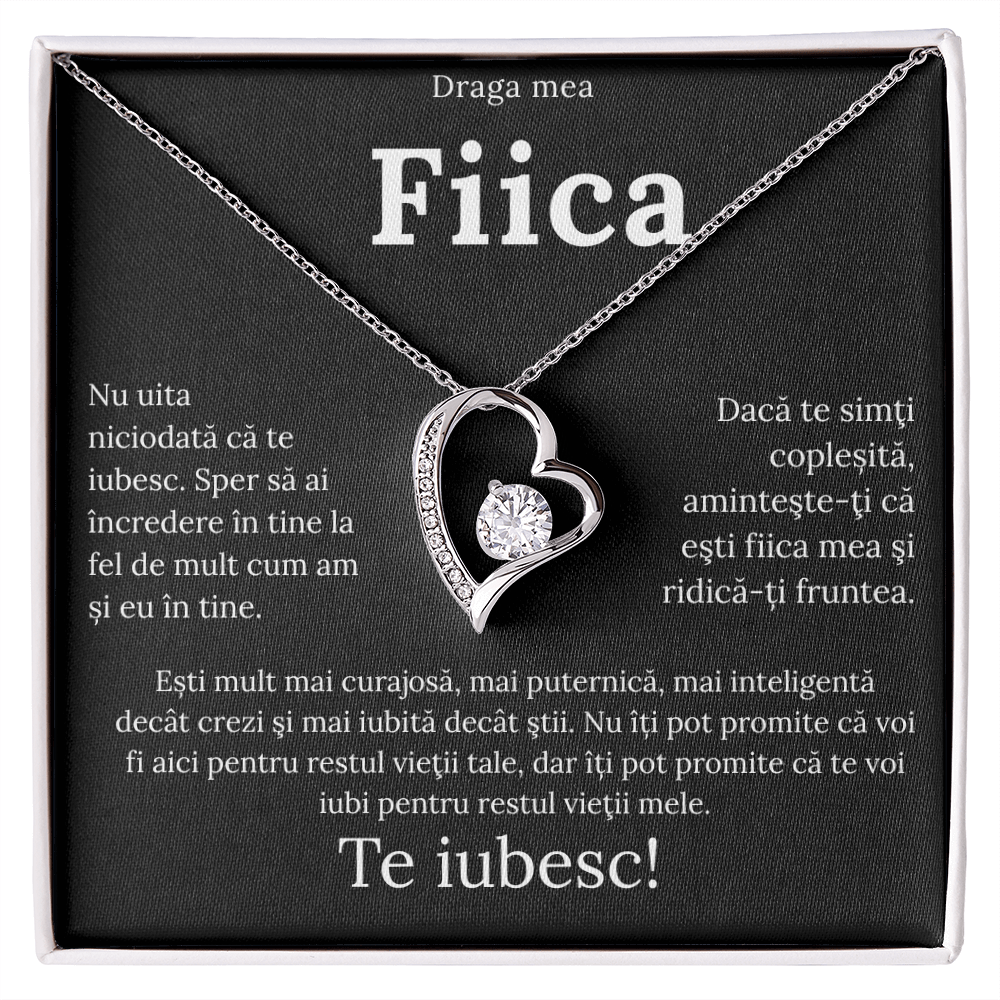Cadou pentru  fiică-lănțișor inimă simpla