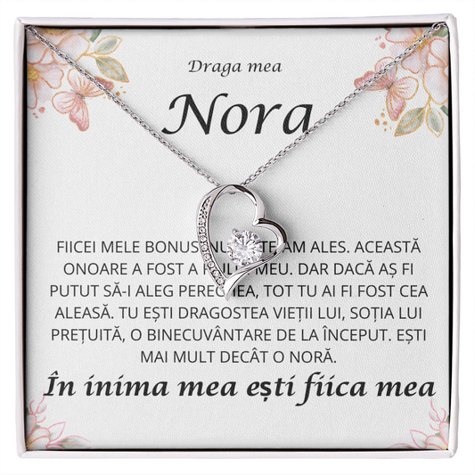 Gift For my dear daughter-in-law - Love heart necklace