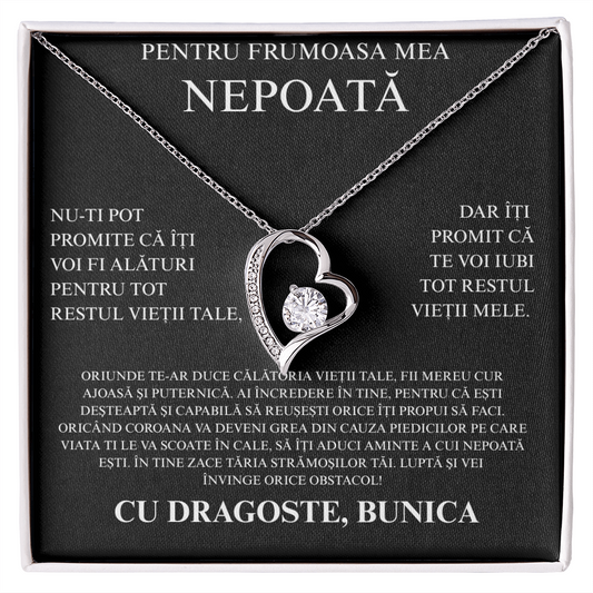 Gift For my dear niece - Love heart necklace
