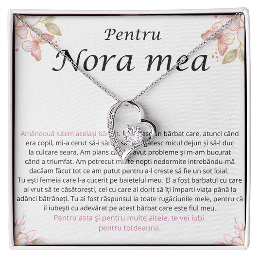 Gift For my dear daughter-in-law - Love heart necklace