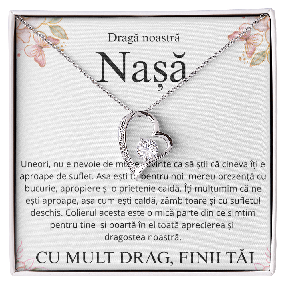 Gift For my dear godmother - Love heart necklace