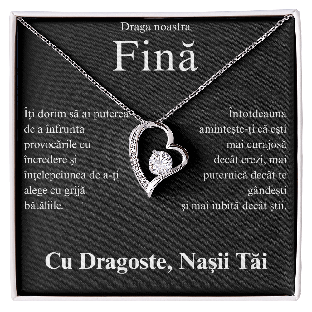 Cadou Pentru fina mea draga   - Colier inimă Love