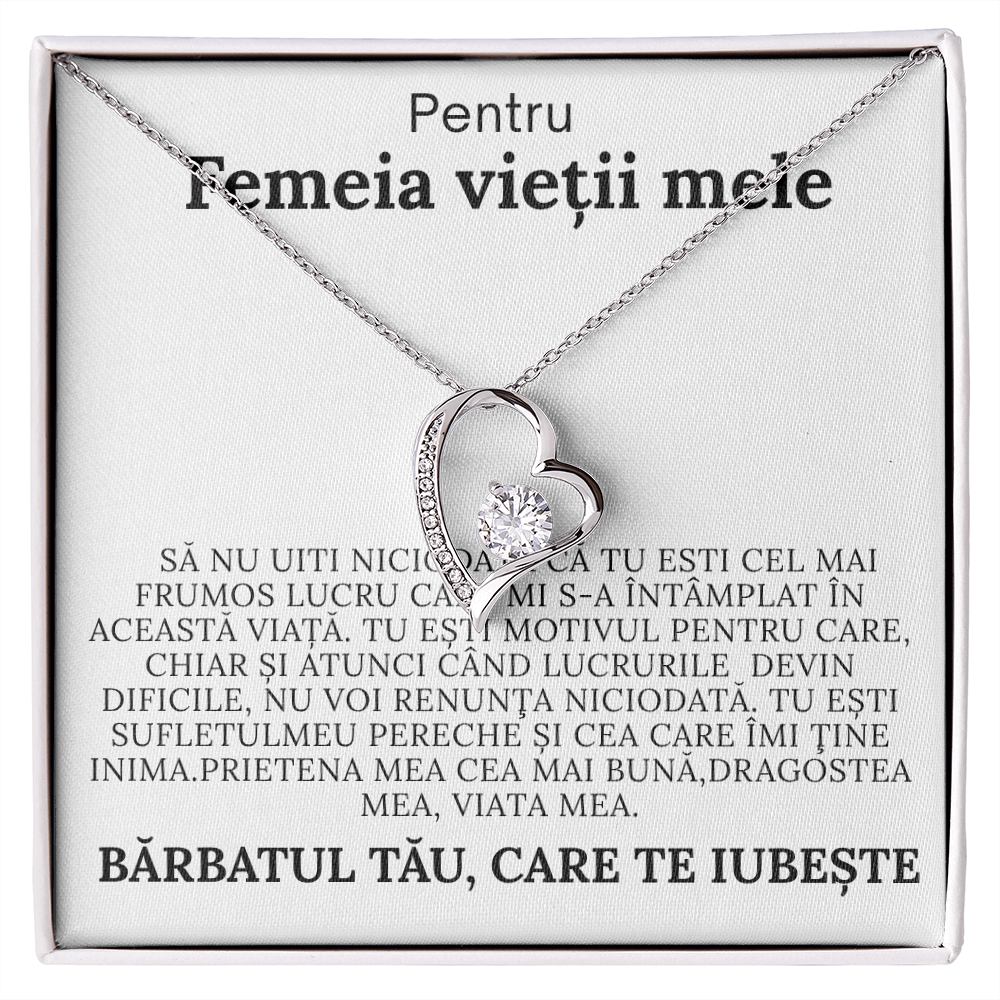 Gift for Wife - Heart Statement Necklace