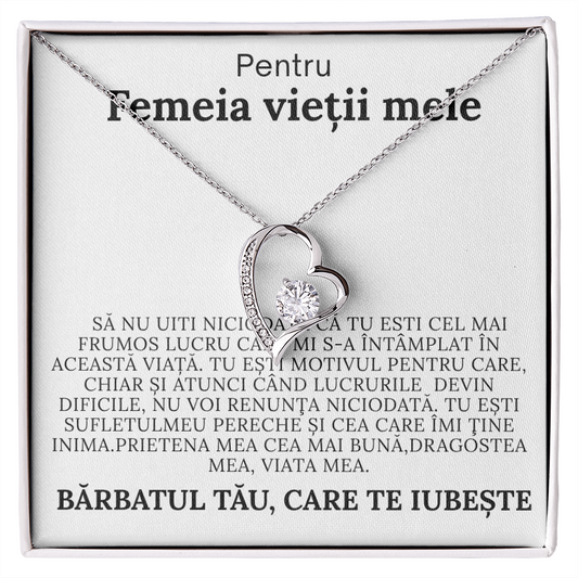 Gift for Wife - Heart Statement Necklace
