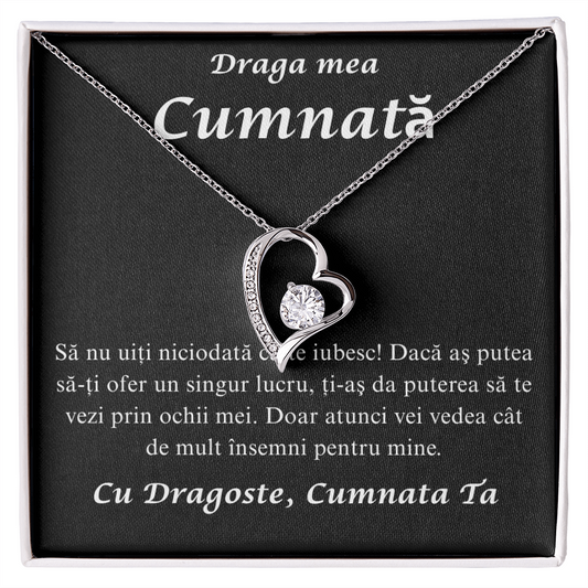 Cadou Pentru cumnata mea draga   - Colier inimă Love