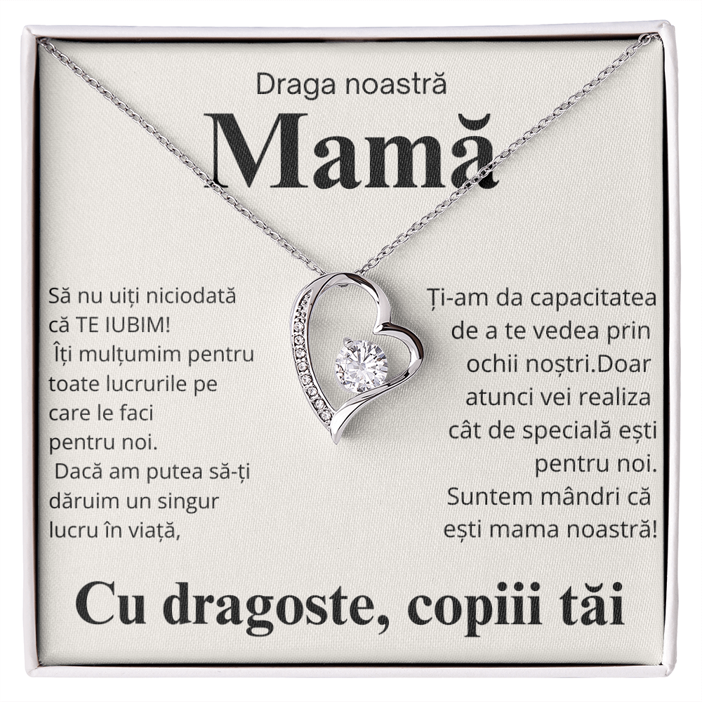 Cadou Pentru mama mea draga   - Colier inimă Love