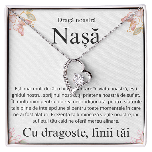 Gift For my dear godmother - Love heart necklace