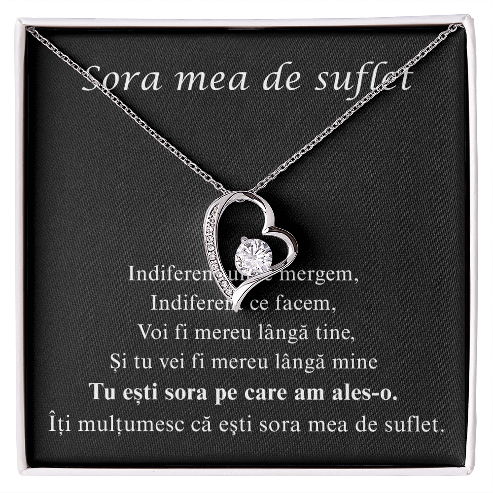 Cadou Pentru sora mea  - Colier inimă Love