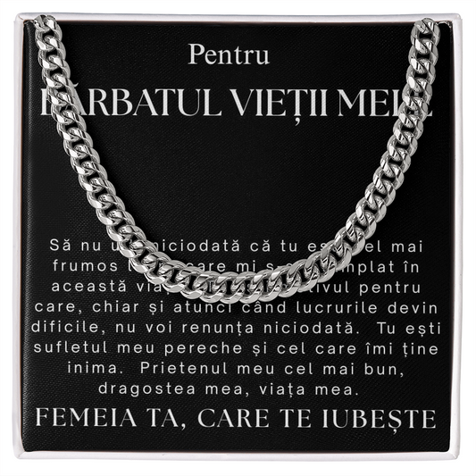 Cadou pentru iubitul meu scump - Lantisor Cuban link