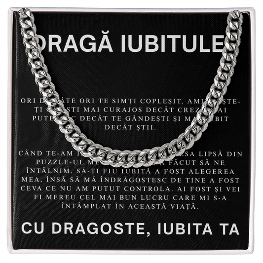 Cadou pentru iubitul meu- Lantisor Cuban link