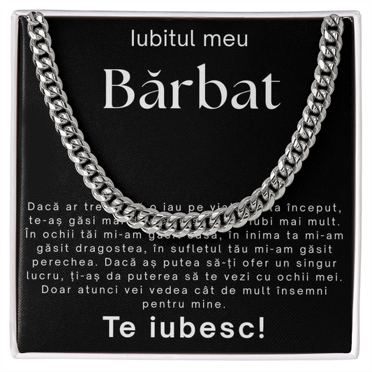 Cadou pentru iubitul meu- Lantisor Cuban link