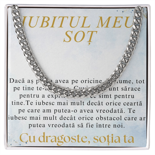 Ajándék kedves férjemnek - kubai lánc