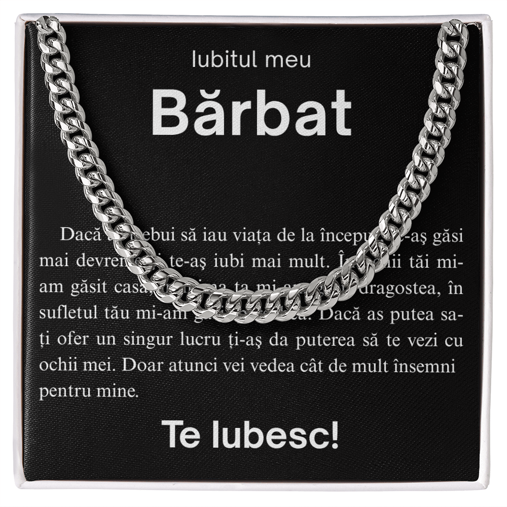 Cadou Pentru barbatul meu  - Lantisor Cuban Link