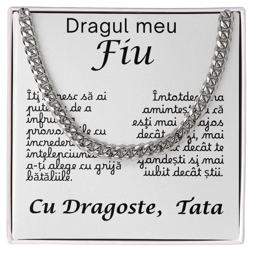 Cadou Pentru Fiul meu - Lantisor Cuban Link