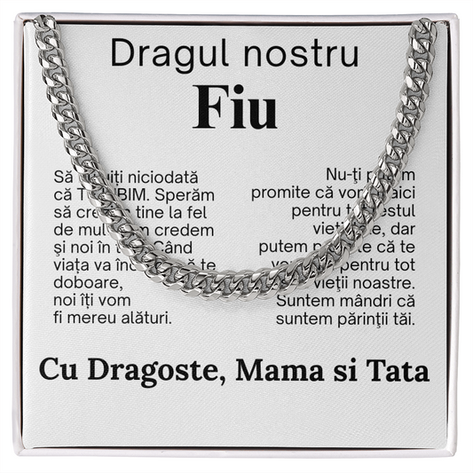 For Son - from Mom and Dad - Cuban Link Necklace