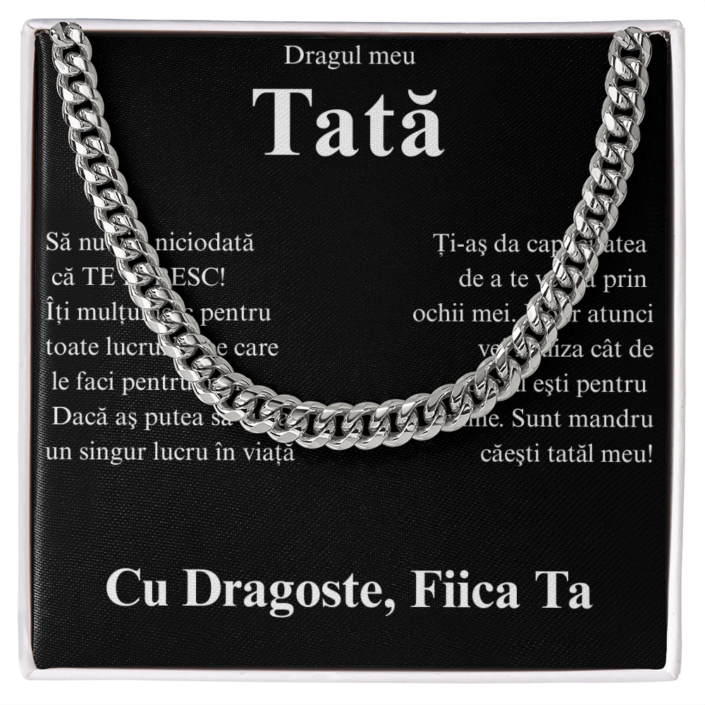 Cadou pentru dragul meu  tata - Lantisor Cuban