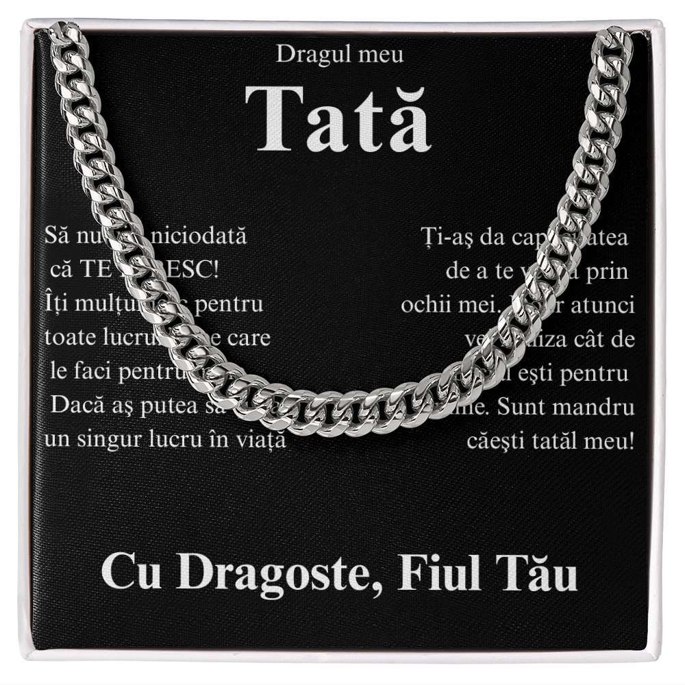 Cadou pentru dragul meu  tata - Lantisor Cuban