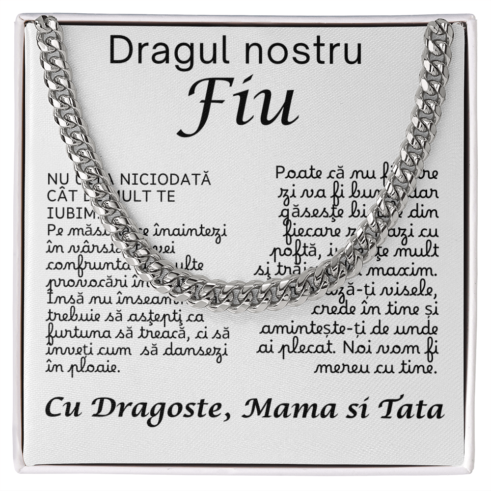 Cadou Pentru Fiul nostru - Lantisor Cuban Link