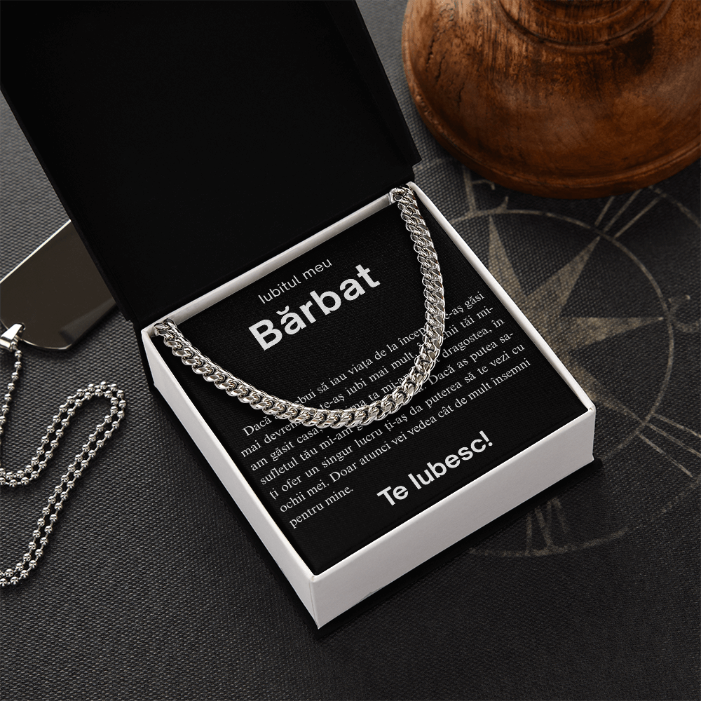 Cadou Pentru barbatul meu  - Lantisor Cuban Link