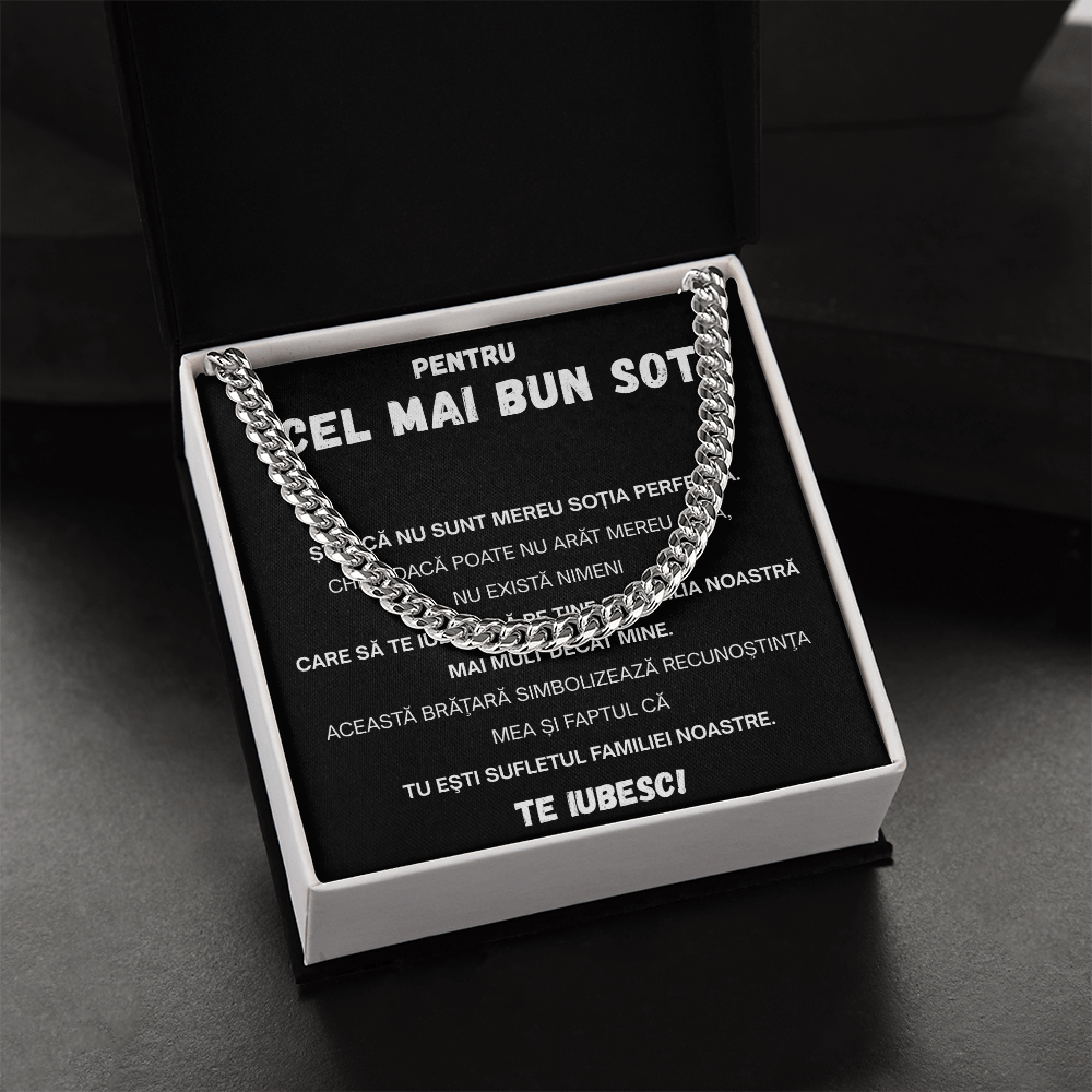 Cadou Pentru Sotul meu  drag   - Lantisor Cuban Link