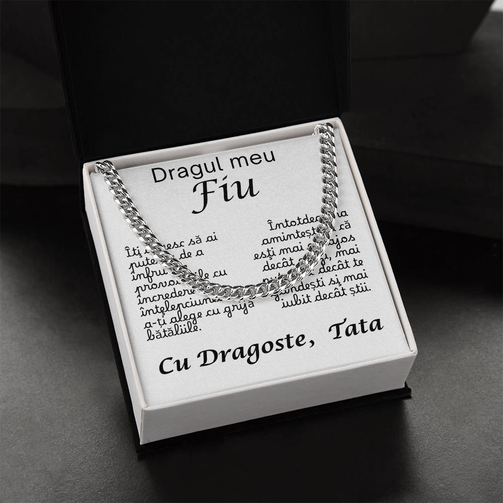 Cadou Pentru Fiul meu - Lantisor Cuban Link