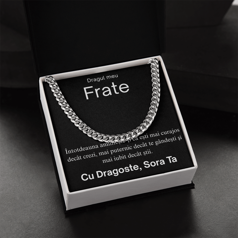 Cadou pentru frate- Lantisor Cuban link