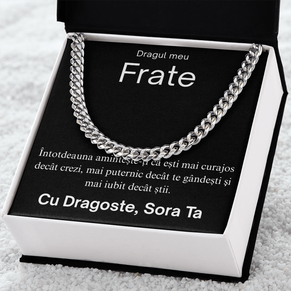 Cadou pentru frate- Lantisor Cuban link