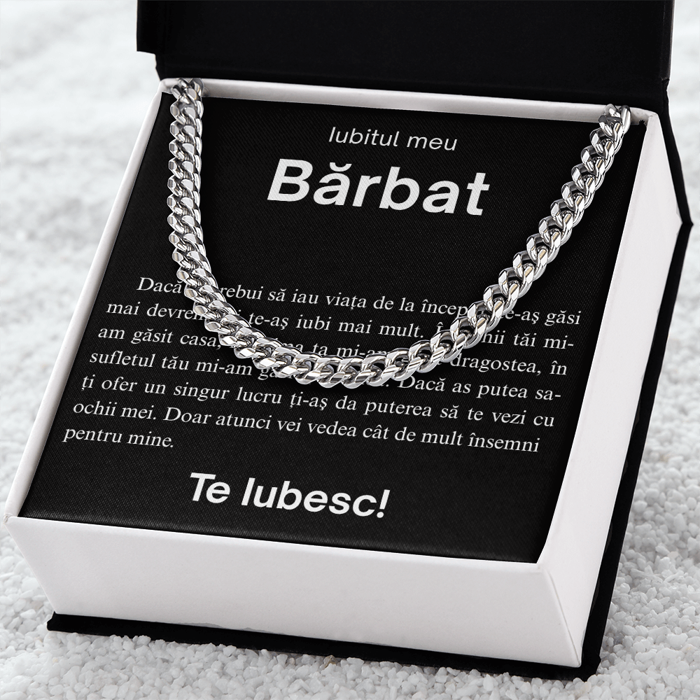 Cadou Pentru barbatul meu  - Lantisor Cuban Link
