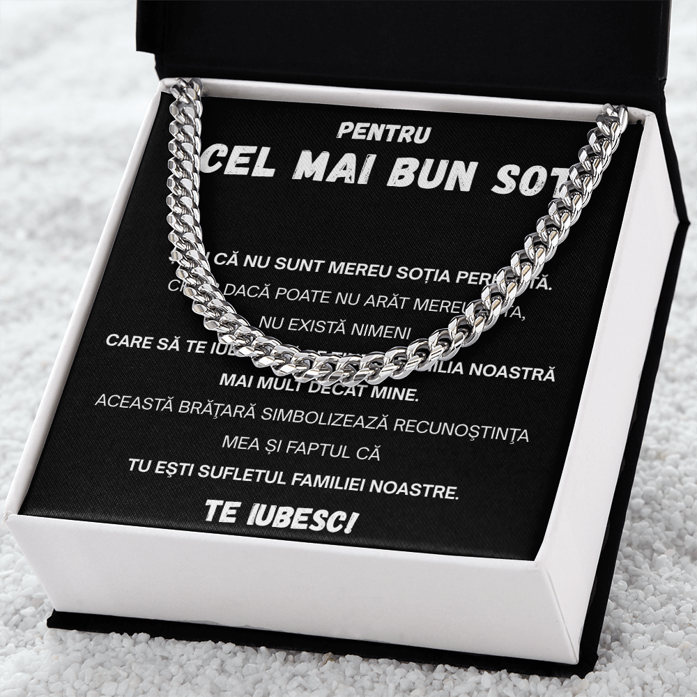 Cadou Pentru Sotul meu  drag   - Lantisor Cuban Link
