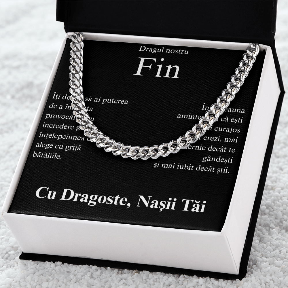 Cadou pentru finul nostru - Lantisor Cuban link