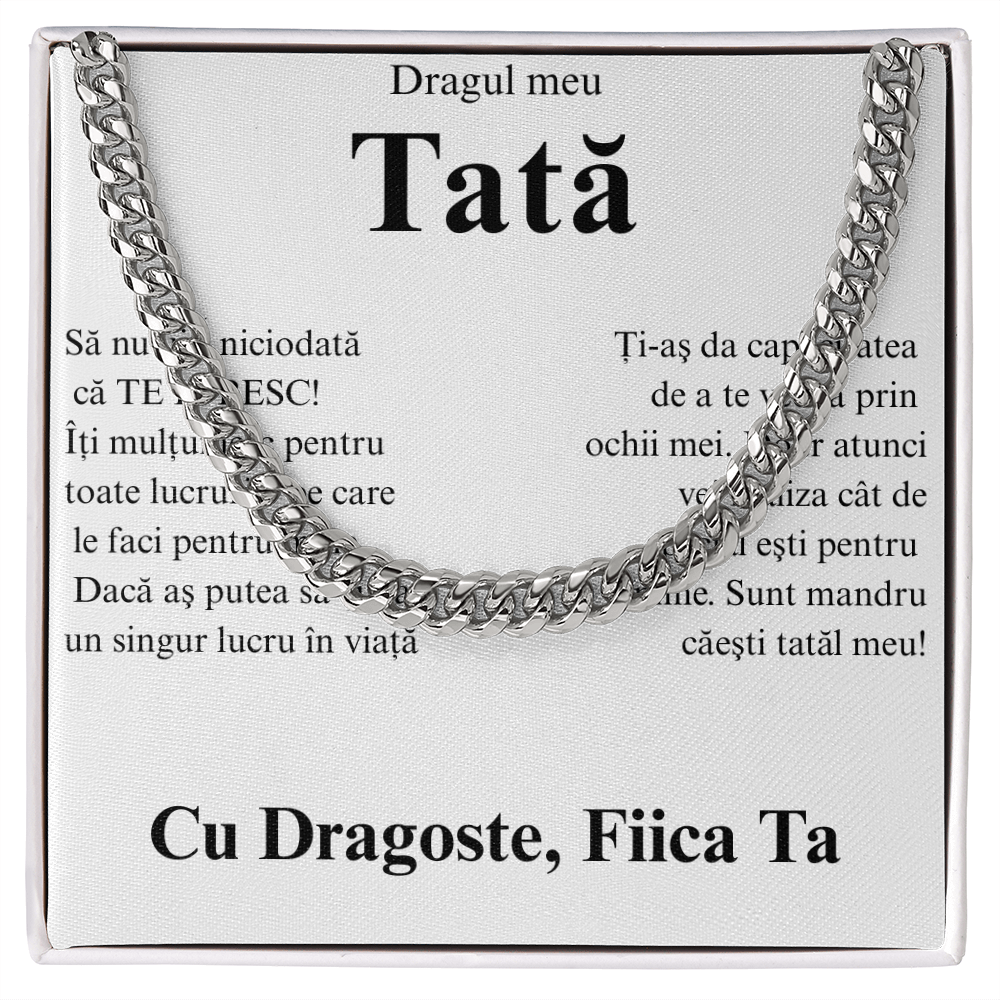 Cadou pentru  tata - Lantisor Cuban link