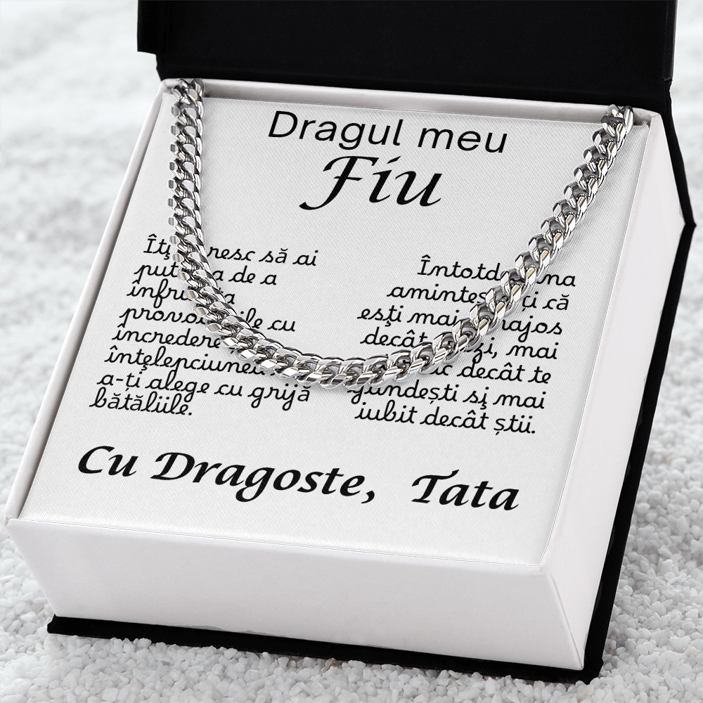 Cadou Pentru Fiul meu - Lantisor Cuban Link