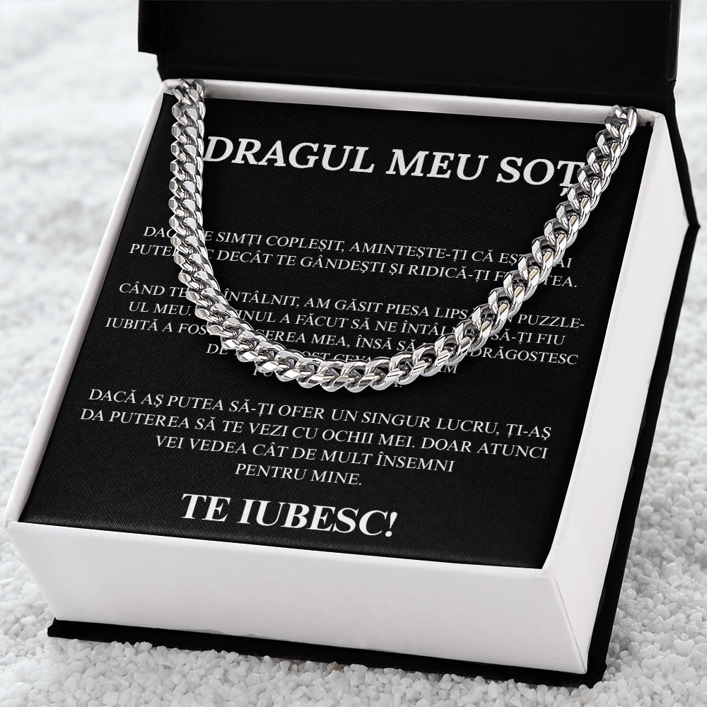 Cadou Pentru sotul meu   - Lantisor Cuban Link